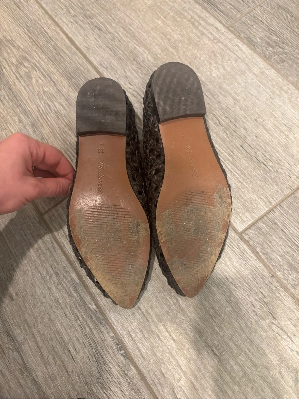Madewell The Ruth Ballet Flat in Woven Leather